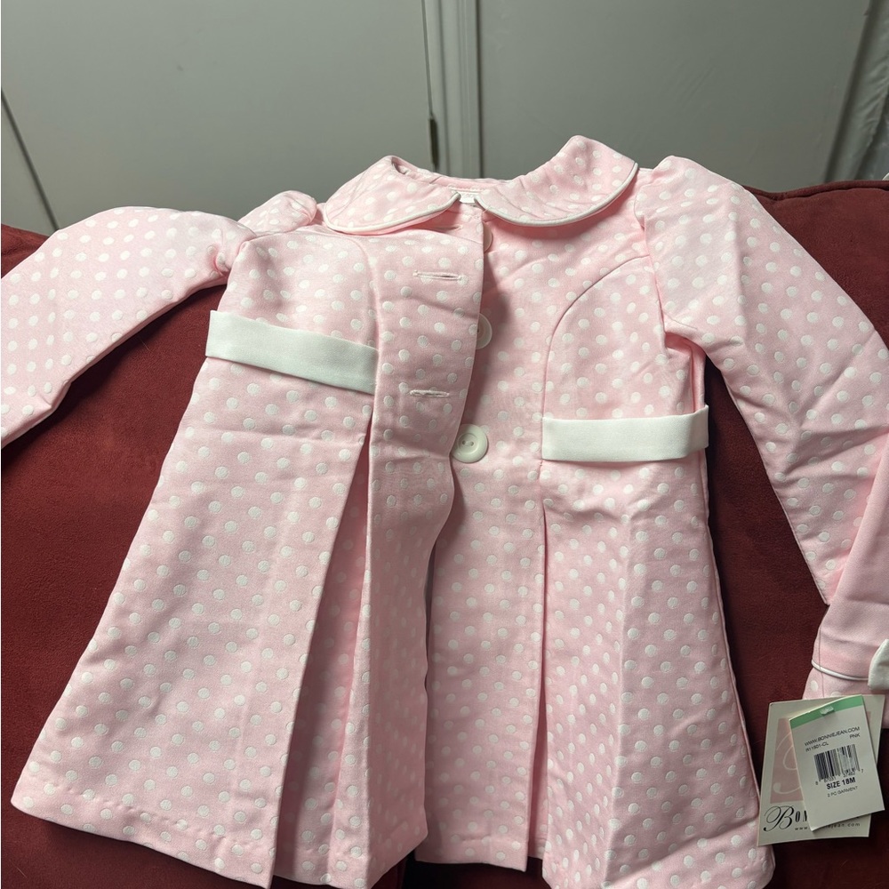 Bonnie Jean Pink Polka Dot Formal Dress